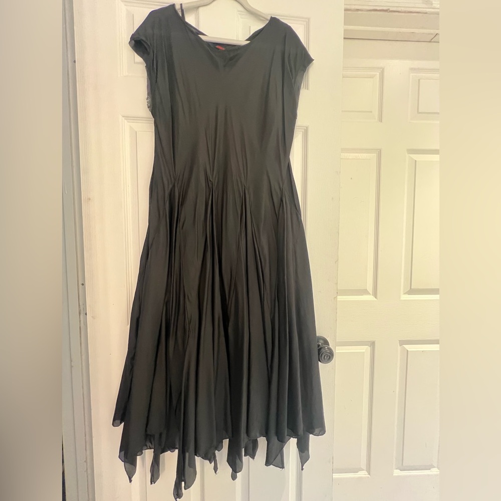 Johnny Was silk long dress with high slits around the dress in xl